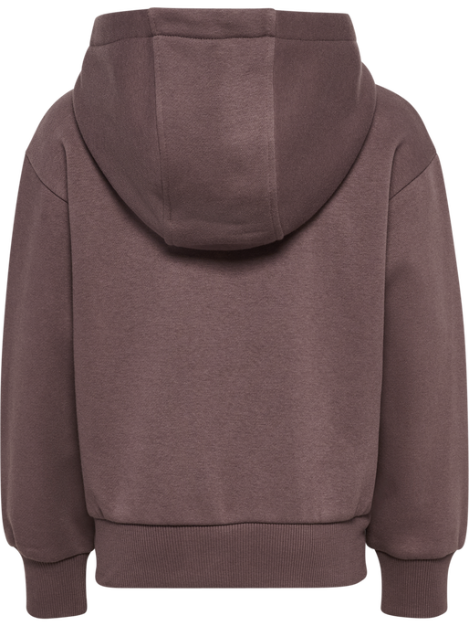 hmlJR LOOSE ZIP HOODIE BEE, PEPPERCORN, packshot