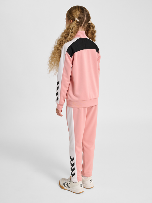 hmlJR COLORBLOCK TRACKSUIT, BRIDAL ROSE, model