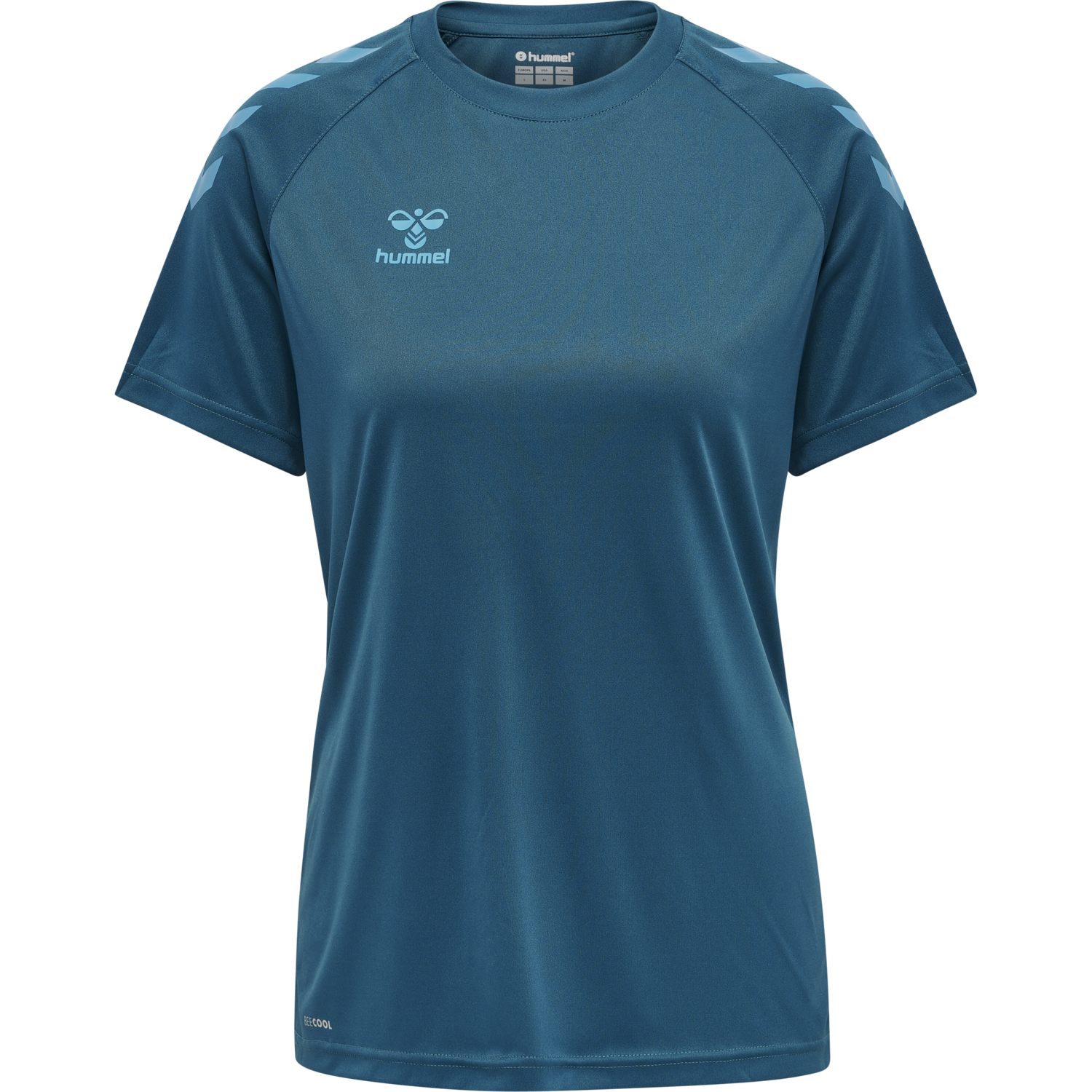 hmlCORE XK CORE POLY TEE  S/S WOMAN, BLUE CORAL, packshot
