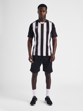 hmlCORE XK STRIPED JERSEY S/S, BLACK, model
