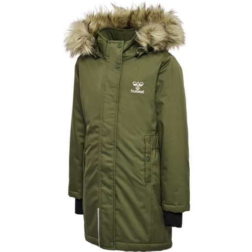 hmlALMA TEX COAT, OLIVE NIGHT hmlALMA TEX COAT, OLIVE NIGHT, packshot