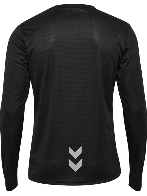hmlRUN JERSEY L/S, BLACK, packshot