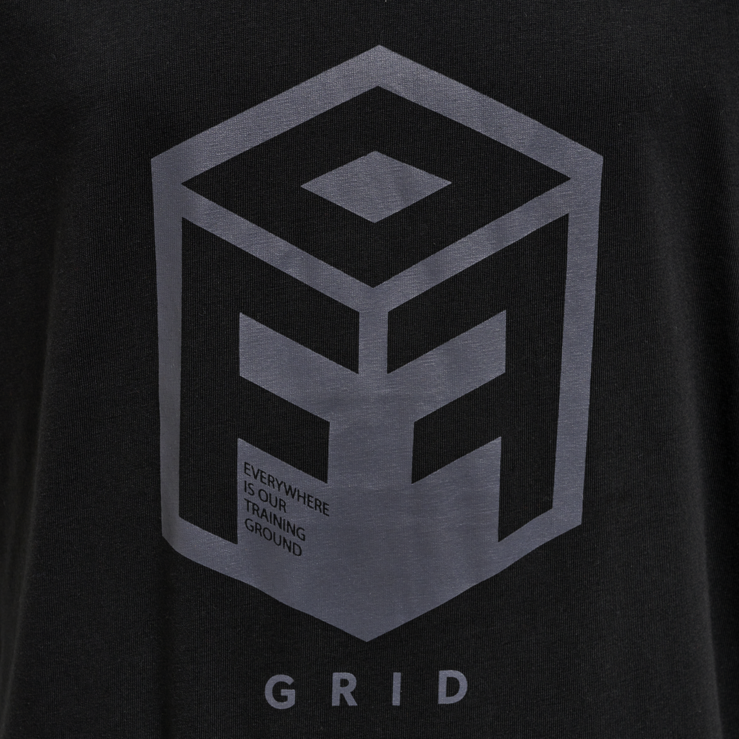 hmlOFFGRID COTTON JERSEY S/S KIDS, JET BLACK/FORGED IRON, packshot