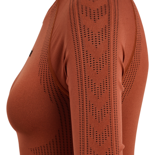 hmlMT SHAPING SEAMLESS T-SHIRT L/S, ARABIAN SPICE, packshot
