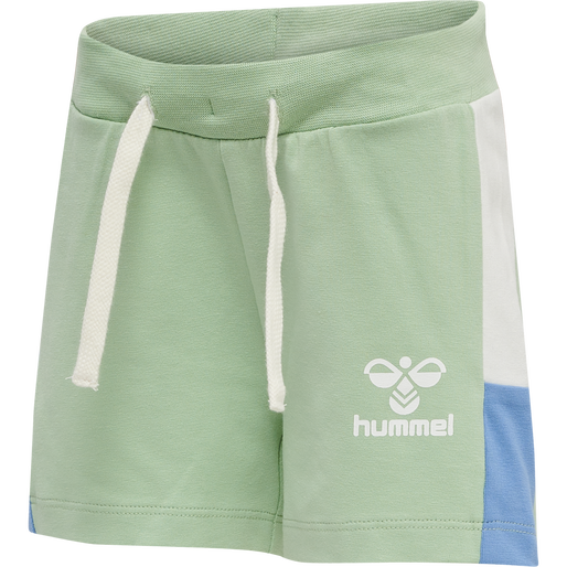 hmlELIO SHORTS, GRAYED JADE, packshot
