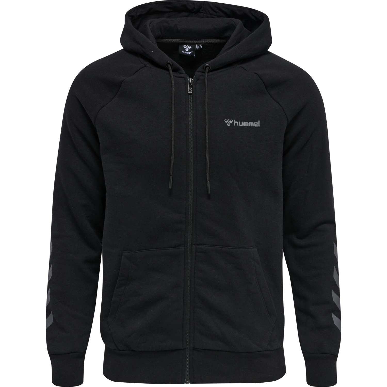 hmlISAM ZIP HOODIE, BLACK, packshot