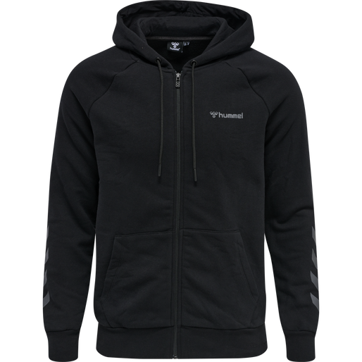 hmlISAM ZIP HOODIE, BLACK, packshot