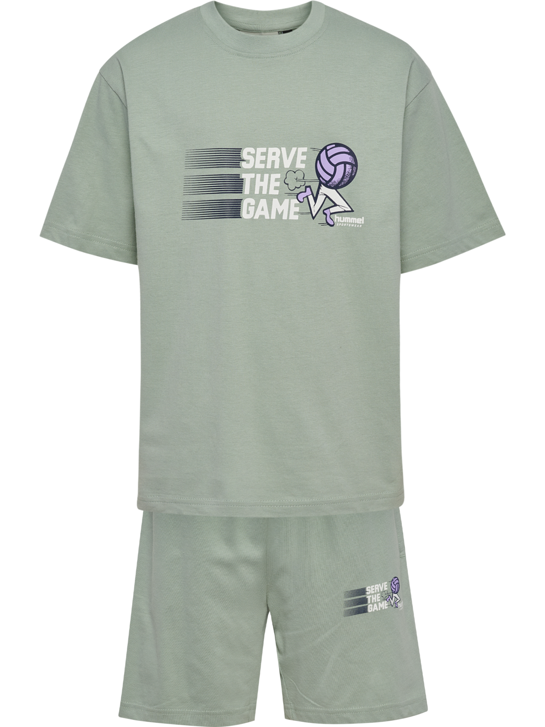 hmlJR LOOSE SET HS GRAPHIC, ICEBERG GREEN, packshot