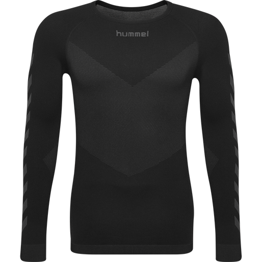 HUMMEL FIRST SEAMLESS JERSEY L/S K, BLACK, packshot