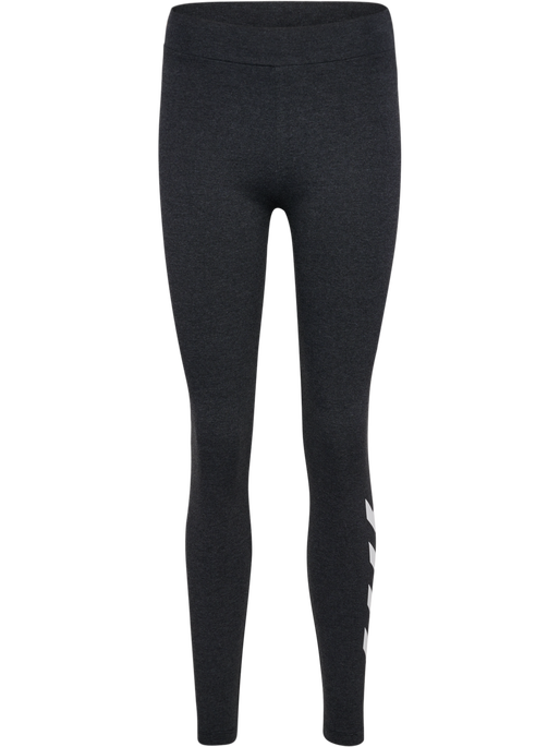 hmlPULSE LOGO MW TIGHTS, BLACK MELANGE, packshot