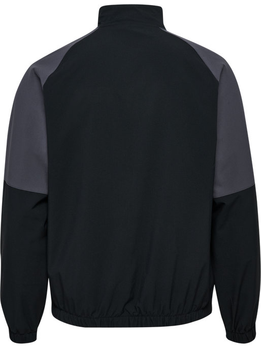 hmlLOOSE TRACK ZIPJACKET SPORTSWEAR, BLACK, packshot