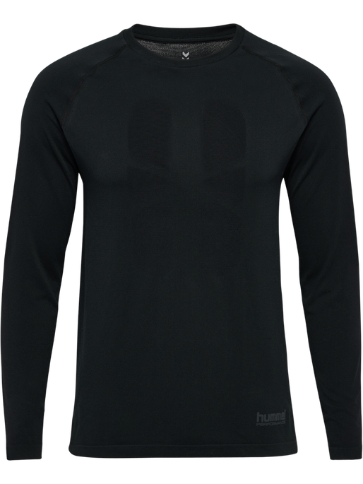 hmlHIIT SEAMLESS T-SHIRT L/S, BLACK hmlHIIT SEAMLESS T-SHIRT L/S, BLACK, packshot