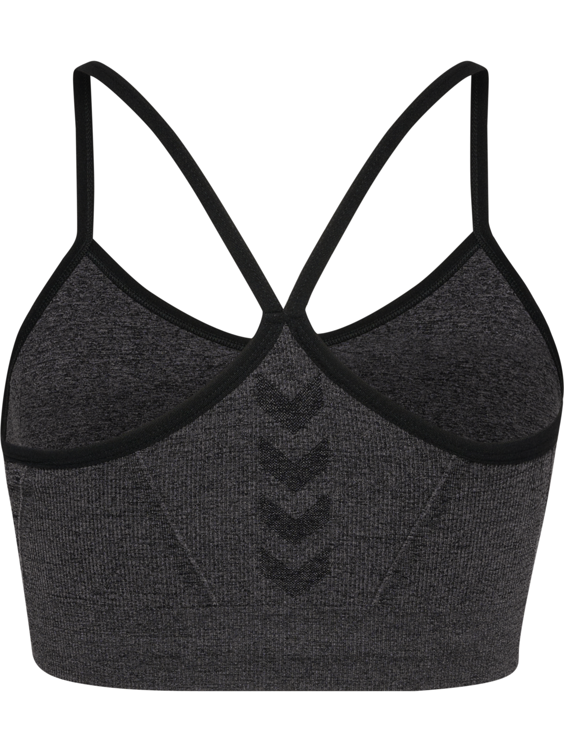 hmlCI SEAMLESS SCRUNCH SPORTS BRA, BLACK MELANGE, packshot