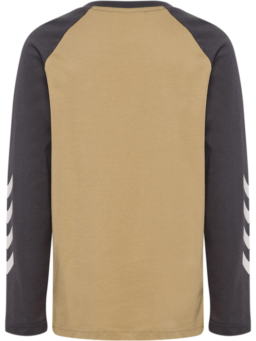 hmlJR LOGO T-SHIRT L/S, CORNSTALK hmlJR LOGO T-SHIRT L/S, CORNSTALK, packshot