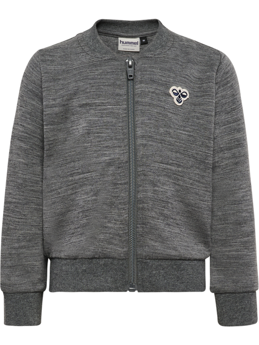 hmlMINI WOOL ZIP JACKET BEE, DARK GREY MELANGE hmlMINI WOOL ZIP JACKET BEE, DARK GREY MELANGE, packshot