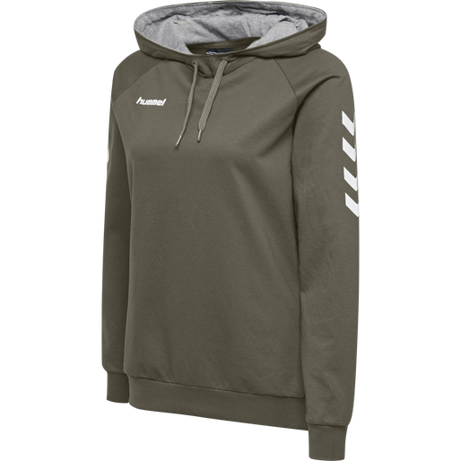 HMLGO COTTON HOODIE WOMAN, GRAPE LEAF, packshot