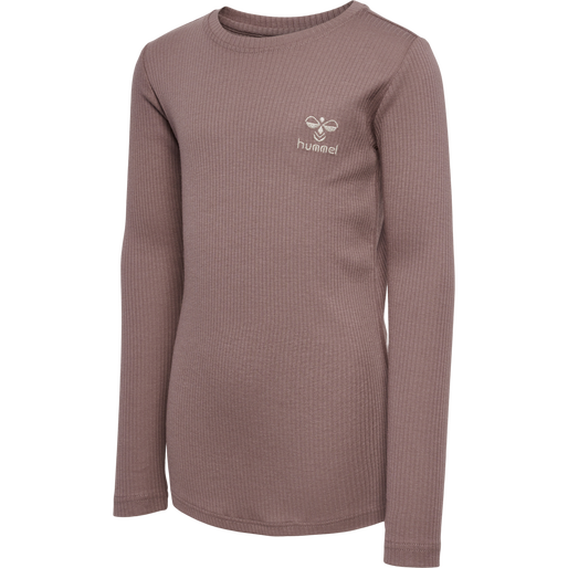 hmlREVE T-SHIRT  L/S, DEEP TAUPE, packshot
