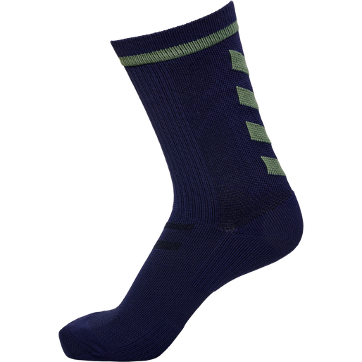 ELITE INDOOR SOCK LOW PA, MARINE/DUCK GREEN, packshot