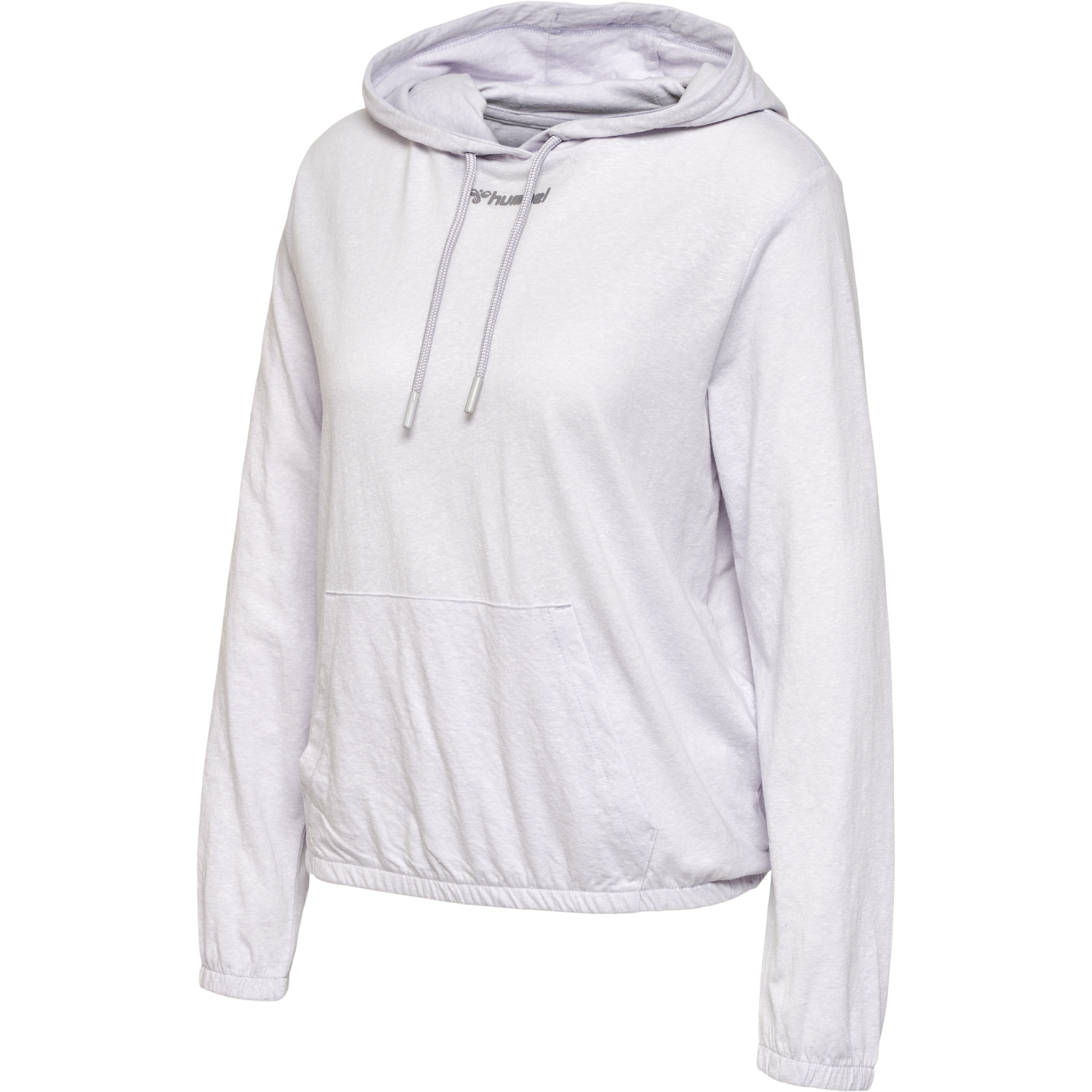 hmlZANDRA HOODIE, LIGHT GREY MELANGE, packshot