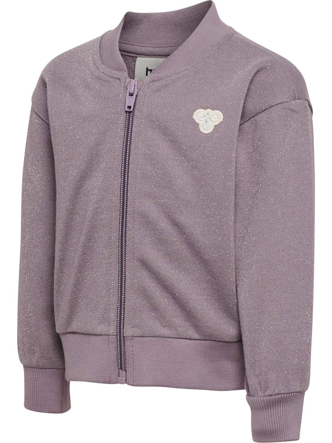 hmlMINI LOOSE GLI ZIP JACKET BEE, GRAY RIDGE, packshot