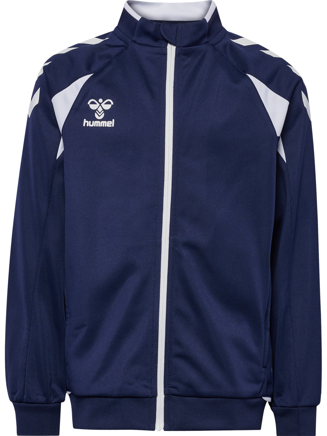 hmlCORE 2.0 TRACK ZIP JACKET KIDS, MARINE/WHITE, packshot