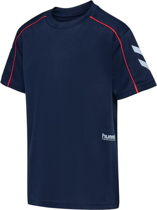 hmlJR T-SHIRT S/S, DRESS BLUES, packshot