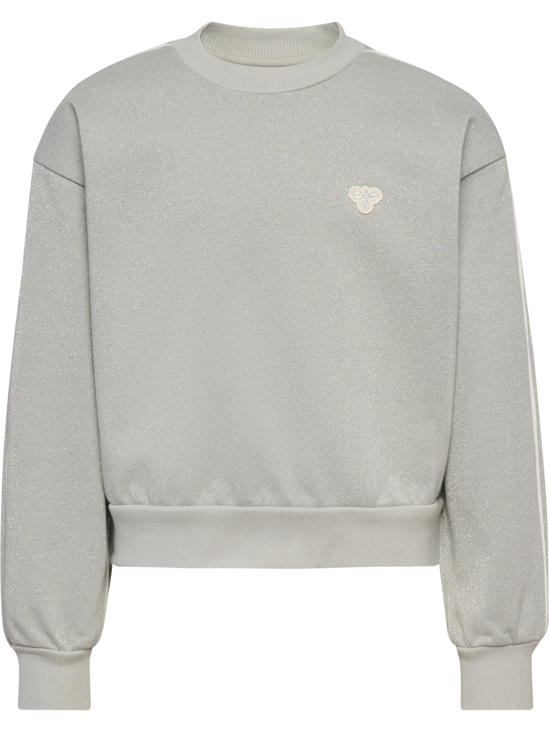 hmlJR LOOSE GLITTER CREWNECK, HIGH RISE, packshot