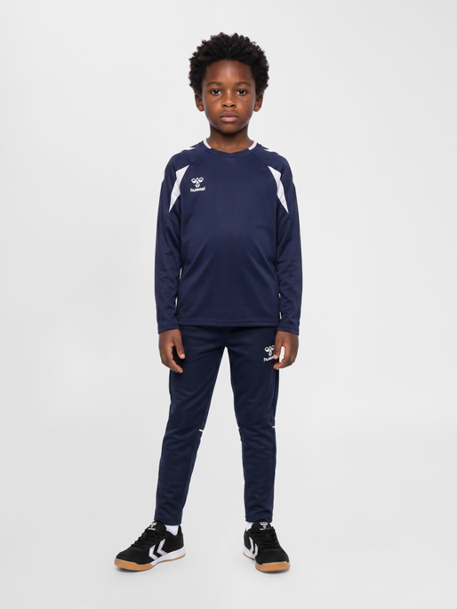 hmlCORE 2.0 TRAINING PANTS KIDS, MARINE/WHITE, model