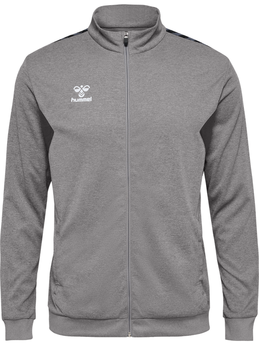 hmlAUTHENTIC PL ZIP JACKET, GREY MELANGE, packshot