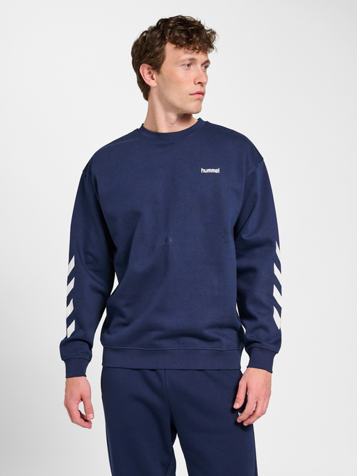 hmlCHEVRON ATHLETIC SWEATSHIRT, DRESS BLUES, model