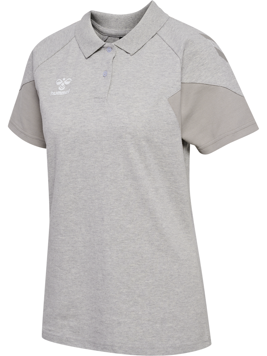 hmlTRAVEL POLO WOMAN, LIGHT GREY MELANGE, packshot