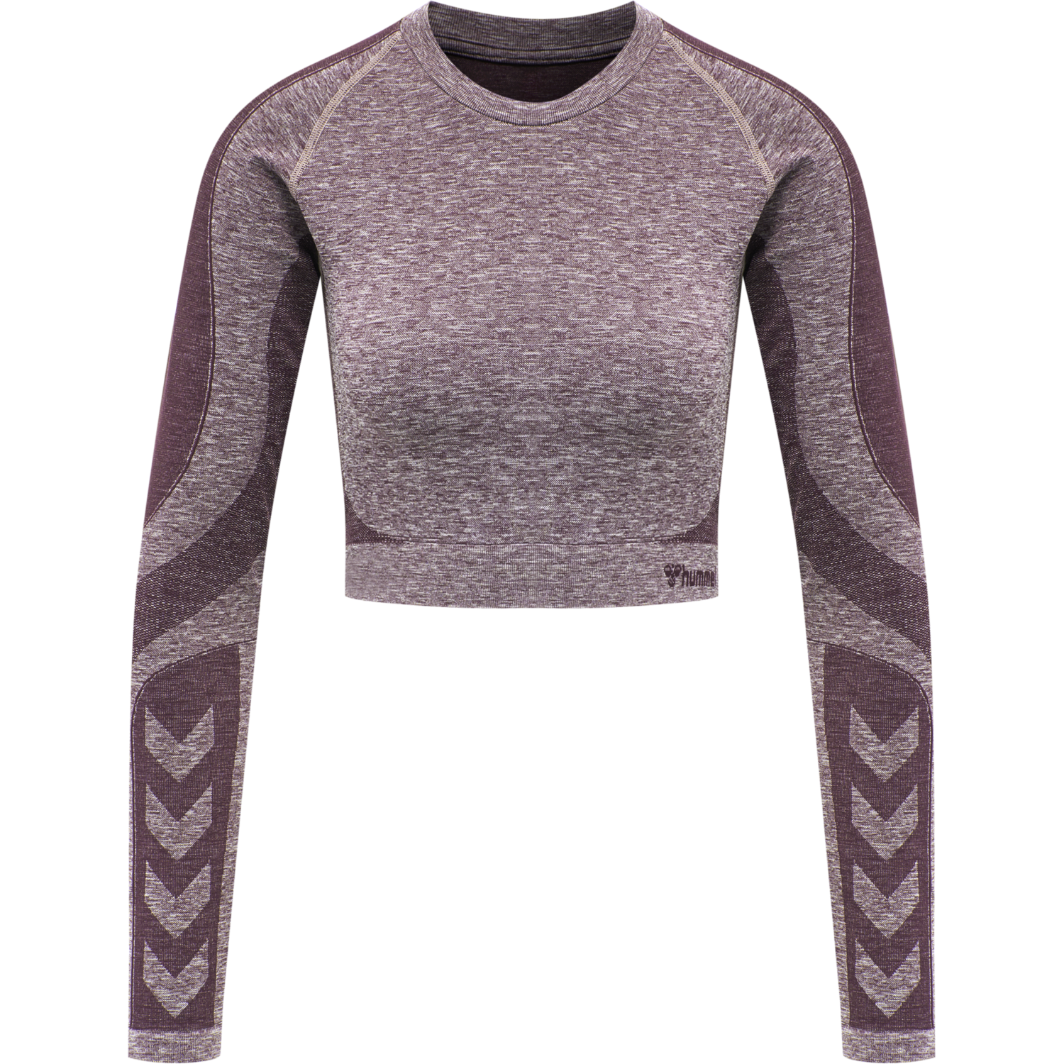 hmlKADY SEAMLESS T-SHIRT L/S, FUDGE MELANGE, packshot