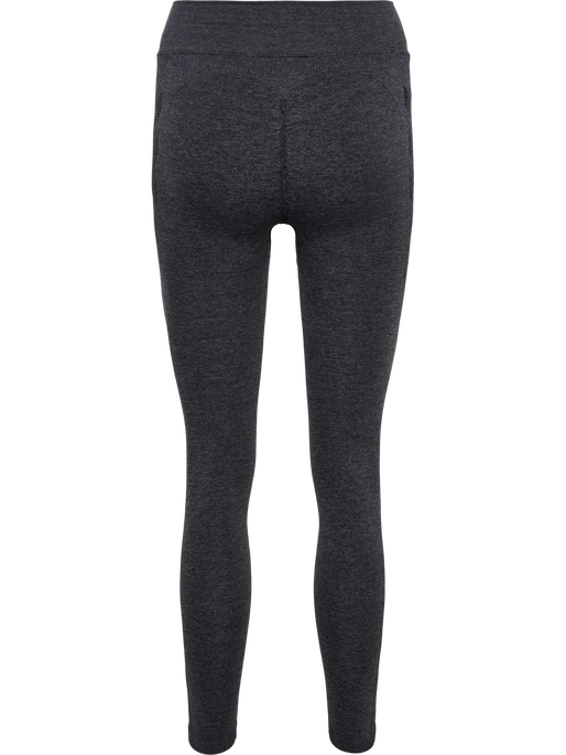 hmlCI SEAMLESS MW SCRUNCH TIGHT, BLACK MELANGE hmlCI SEAMLESS MW SCRUNCH TIGHT, BLACK MELANGE, packshot
