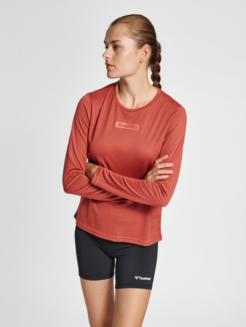 hmlTE TOLA T-SHIRT L/S, APPLE BUTTER, model