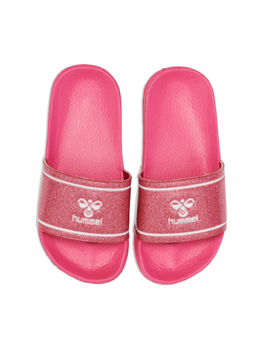 POOL SLIDE GLITTER JR, RASPBERRY, packshot