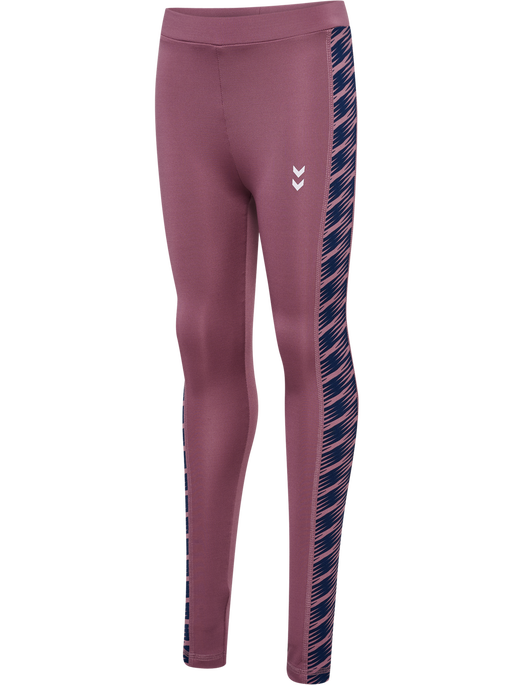hmlJR MIX MID WAIST TIGHTS, WISTFUL MAUVE, packshot
