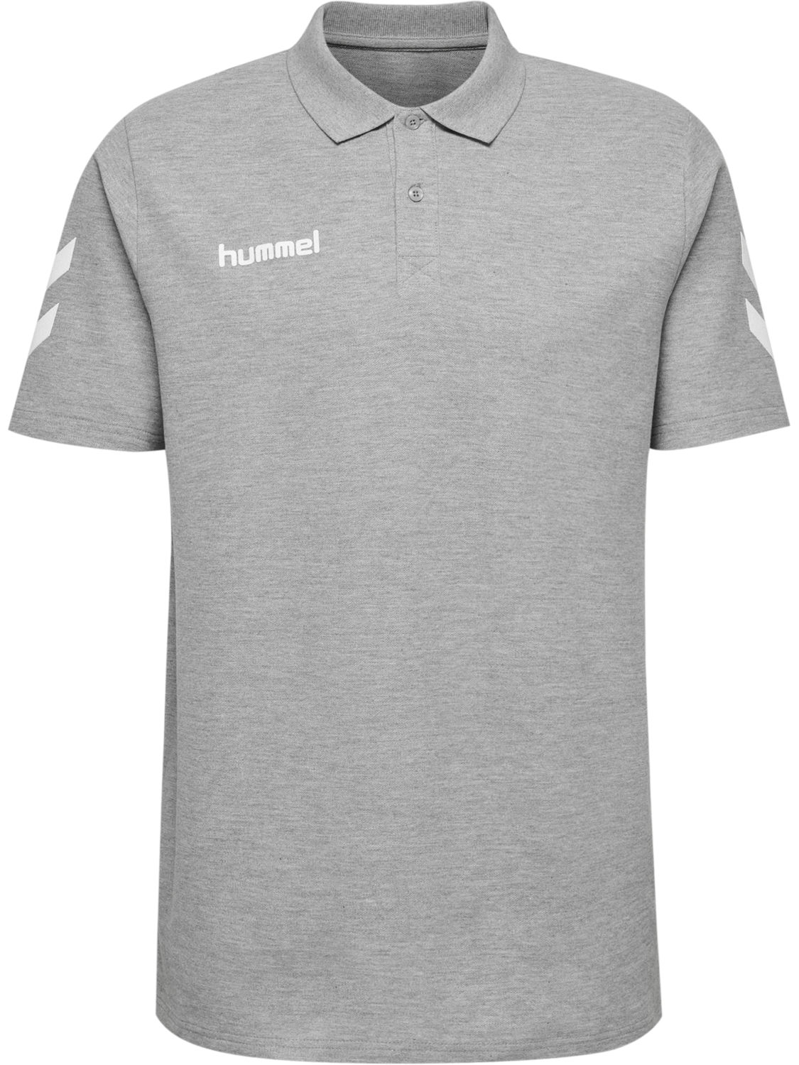 HMLGO KIDS COTTON POLO, GREY MELANGE, packshot