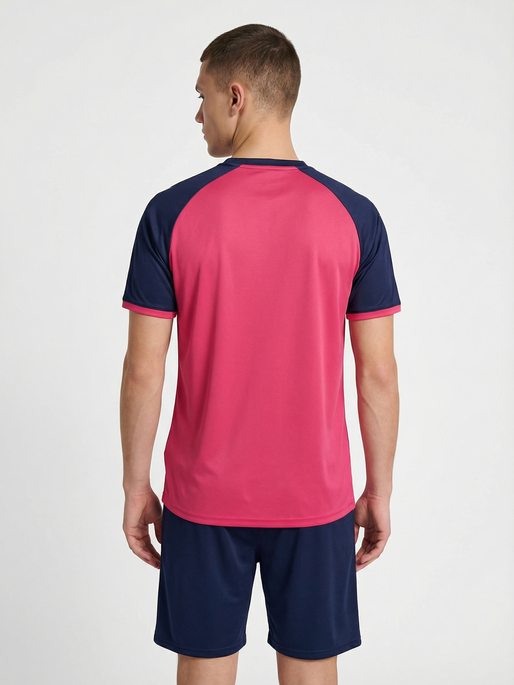 hmlMATCH LEAGUE JERSEY S/S, RASPBERRY SORBET/MARINE, model