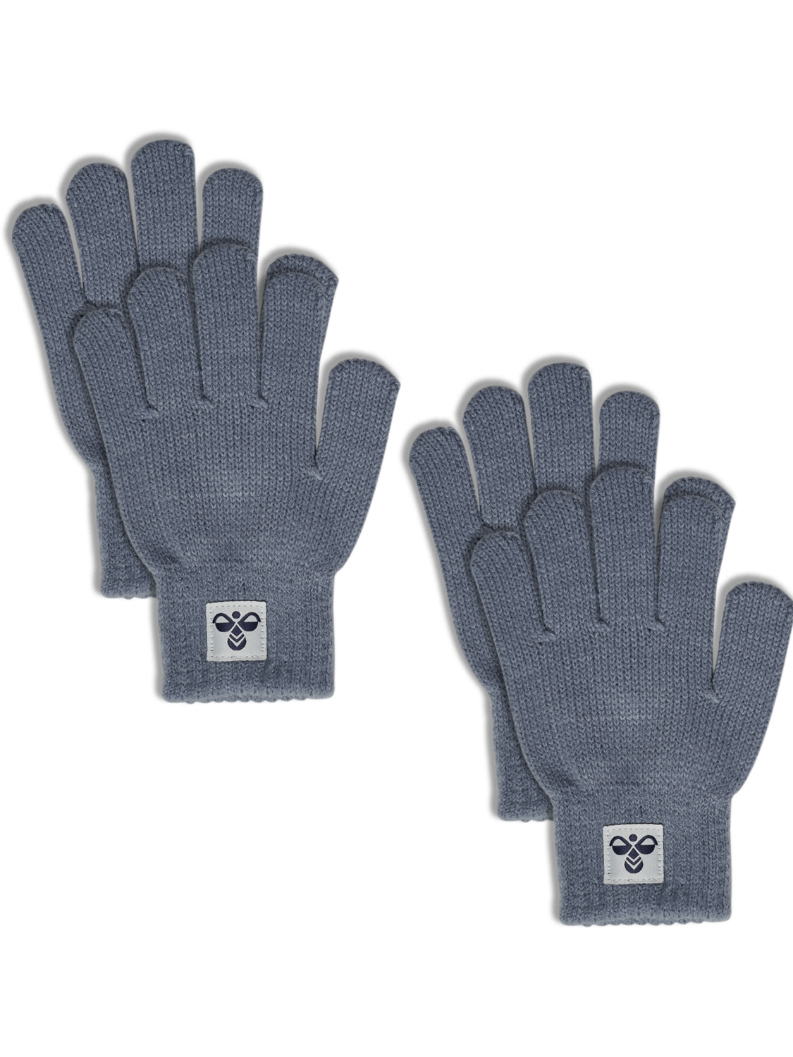 hmlJR KNIT GLOVES 2-PACK, FLINT STONE, packshot