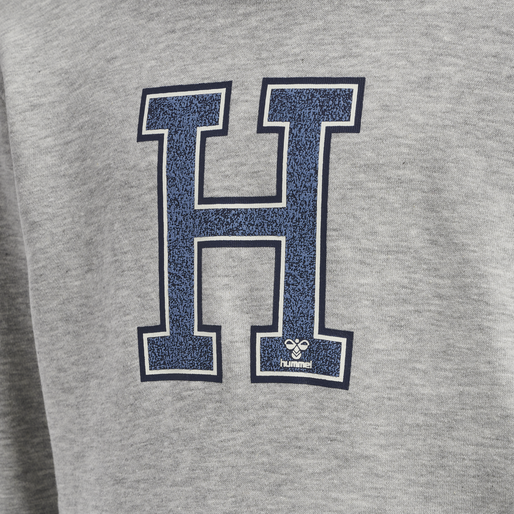 hmlGEOGRAPHY HOODIE, LIGHT GREY MELANGE, packshot