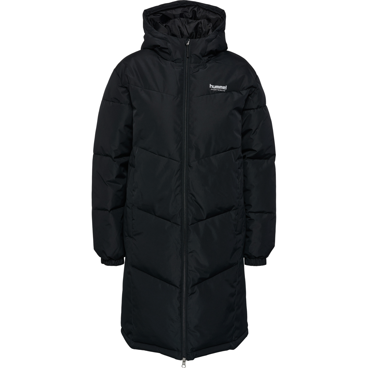 hmlLGC MIA LONG PUFF COAT, BLACK, packshot