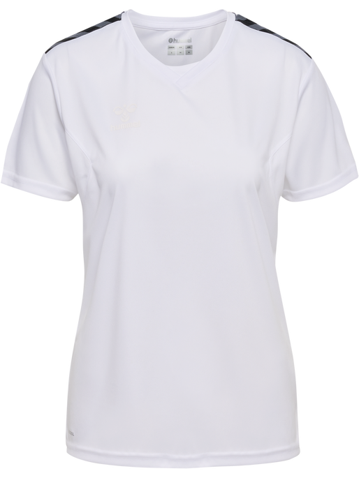 hmlAUTHENTIC PL JERSEY S/S WOMAN, WHITE, packshot