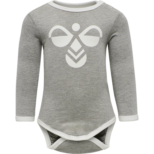 hmlFLIPPER BODY L/S 2-PACK, GREY MELANGE/WOODROSE hmlFLIPPER BODY L/S 2-PACK, GREY MELANGE/WOODROSE, packshot