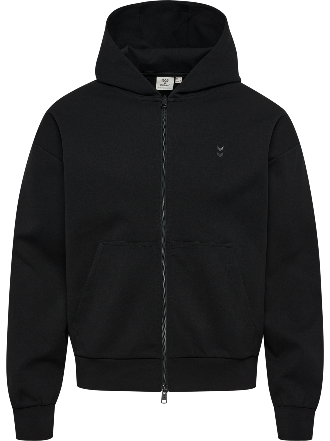 hmlDEFENDER ZIP HOODIE, BLACK, packshot