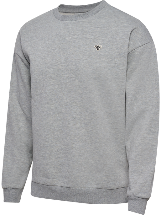 hmlLOOSE CREWNECK BEE, GREY MELANGE hmlLOOSE CREWNECK BEE, GREY MELANGE, packshot