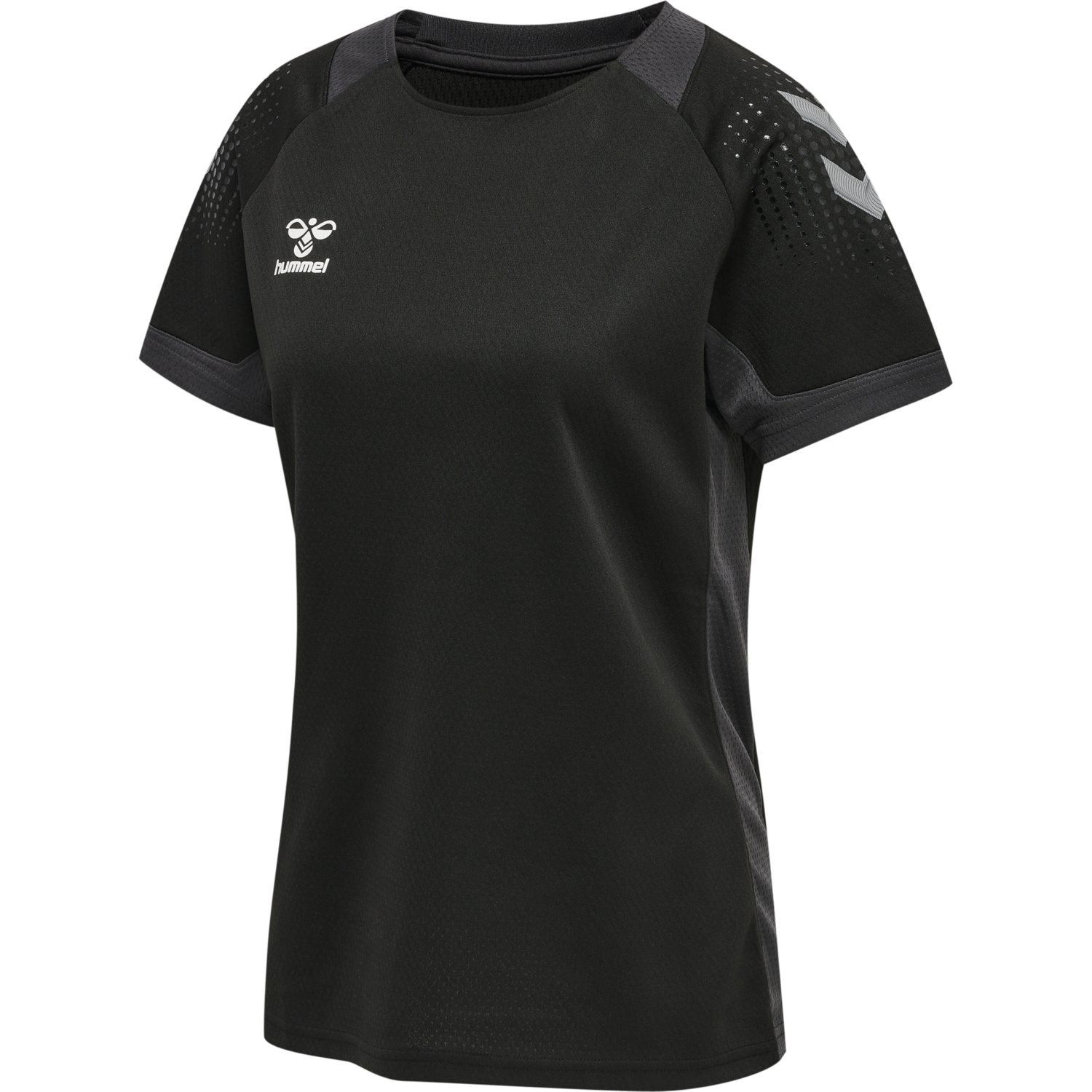 hmlLEAD WOMENS S/S POLY JERSEY, BLACK, packshot