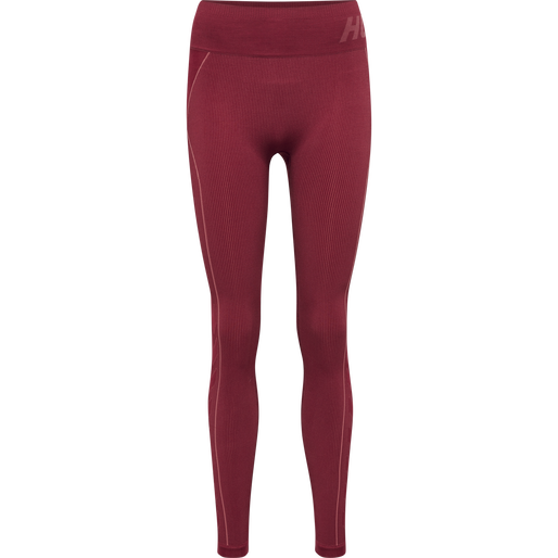 hmlTE CHRISTEL SEAMLESS MW TIGHTS, CABERNET/APPLE BUTTER MELANGE hmlTE CHRISTEL SEAMLESS MW TIGHTS, CABERNET/APPLE BUTTER MELANGE, packshot