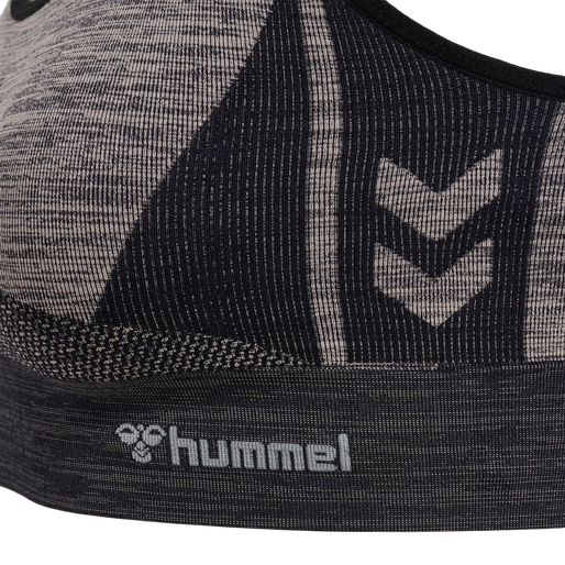 hmlCLEA SEAMLESS  SPORTS TOP, CHATEAU GRAY/BLACK MELANGE, packshot