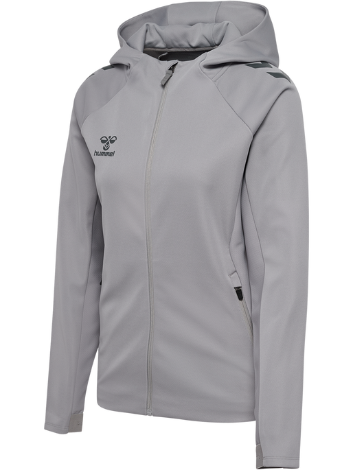 hmlCIMA 2.0 ZIP HOODIE WOMAN, ALLOY, packshot