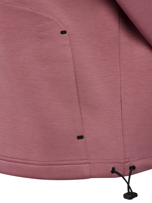 hmlTECH FLEECE WOMEN BOXY HALF ZIP, WISTFUL MAUVE, packshot
